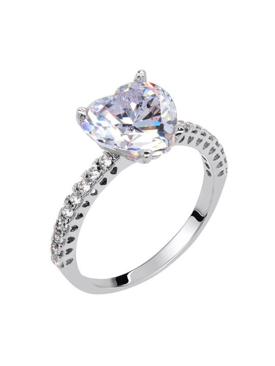 Single Stone from White Gold 14K