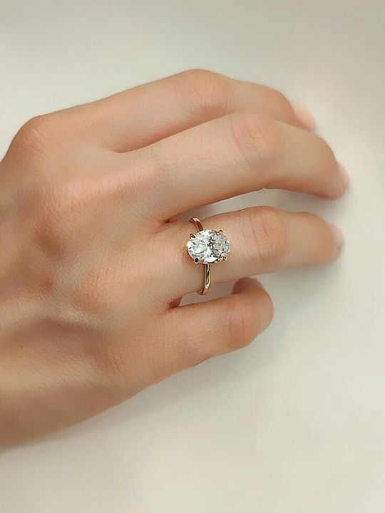 Ioannis Jewelry Single Stone Ring From 14K Gold Ioannis Jewelry Single Stone Ring From 14K Gold