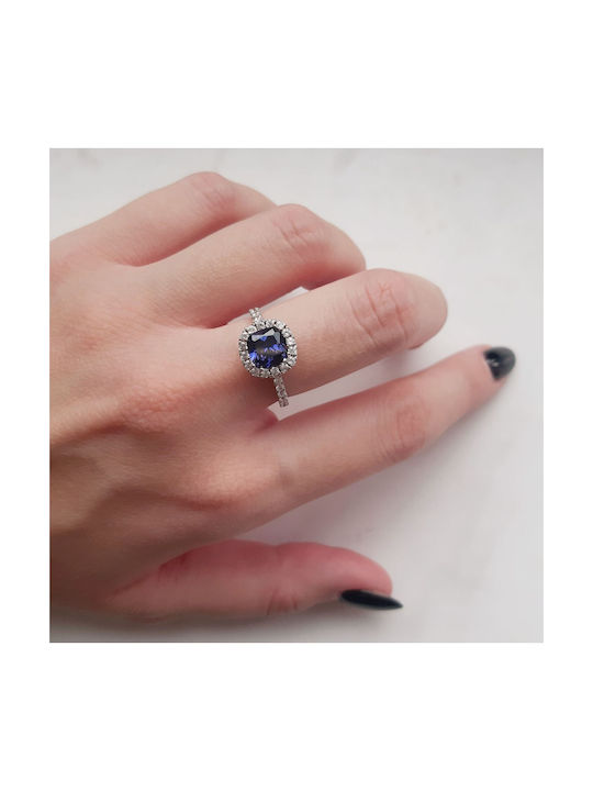 Single Stone from White Gold 14K