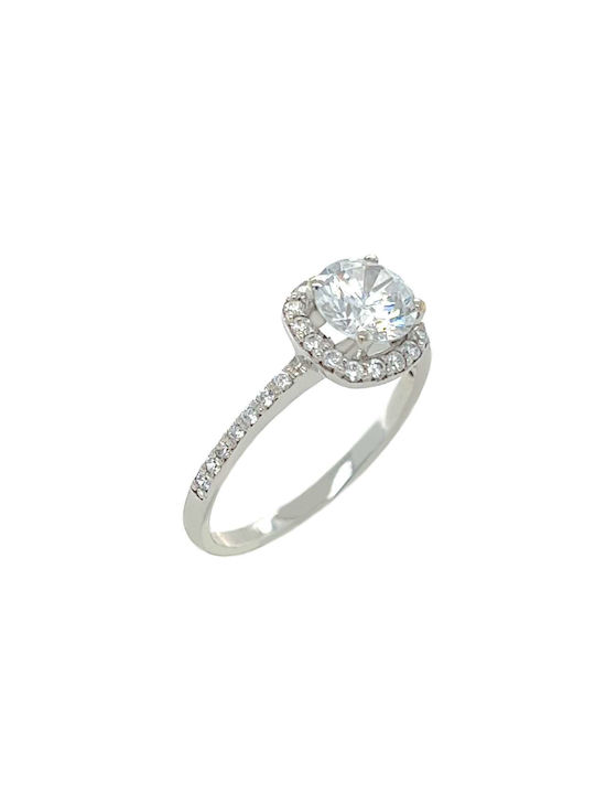 Single Stone from White Gold 14K