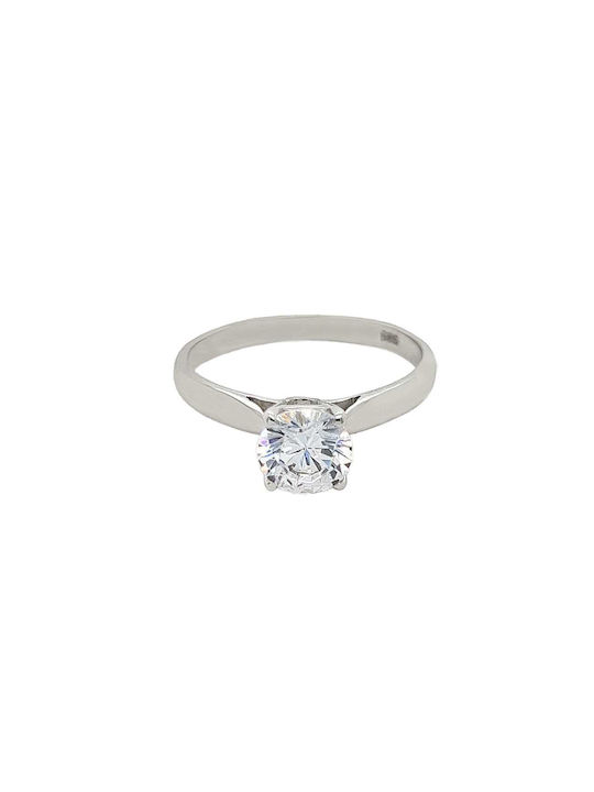 Single Stone from White Gold 14K