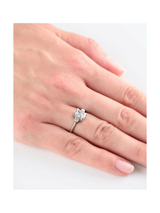 Single Stone from White Gold 14K