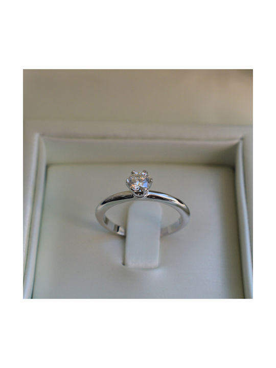 Single Stone from White Gold 18K