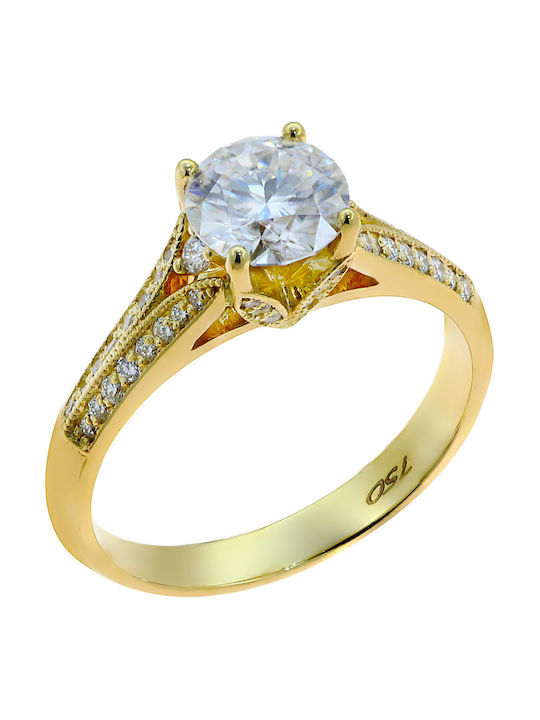 Single Stone Ring From 18K Gold Single Stone Ring From 18K Gold