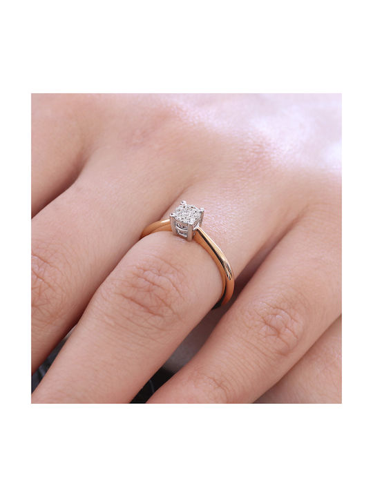 Single Stone from Rose Gold with Diamond