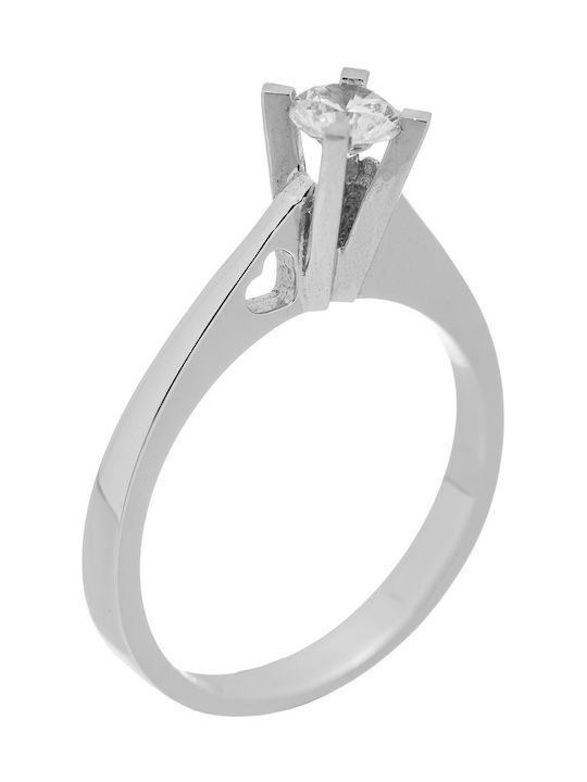 Single Stone from White Gold 14K