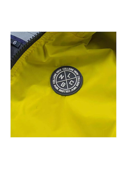 New College Boys Casual Jacket Yellow Top Guy with Ηood