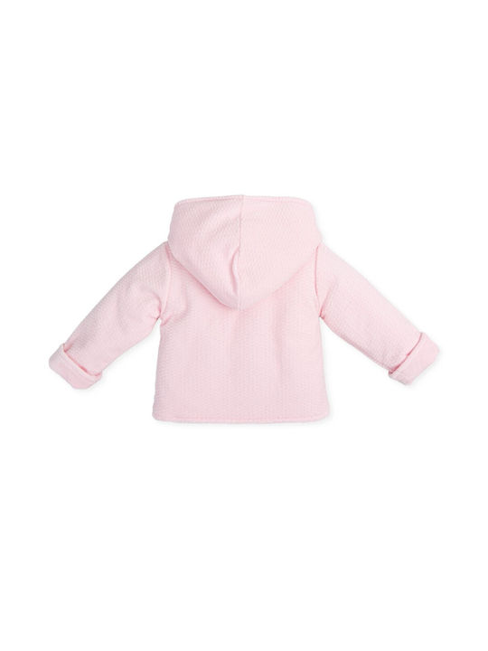 Tutto Piccolo Girls Casual Jacket Pink with Ηood