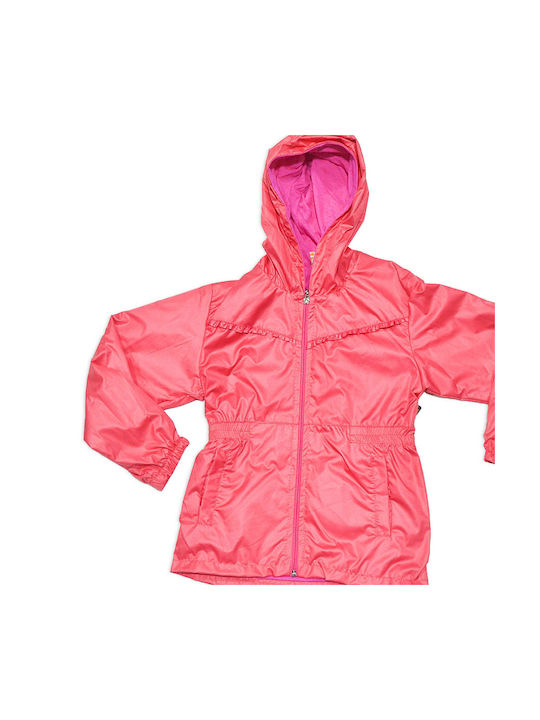 Else Windproof Girls Sports Jacket Pink with Ηood