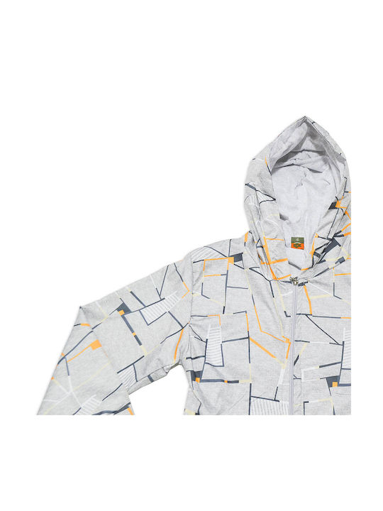 Else Windproof Boys Sports Jacket Gray with Ηood