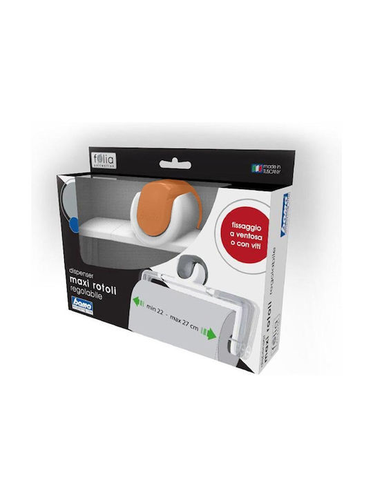 Bama Wall Mounted Plastic Paper Towel Holder White-Cream 25.1x5x16.2cm 10600