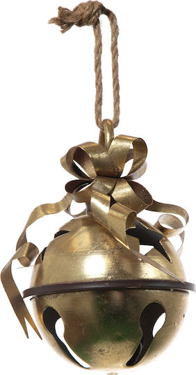 Ornament suspendat Clopoțel Metalic Auriu 18x18buc