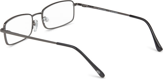 Perspectiv Perspectiv #d Gunmetal Men's Reading Glasses +2.00 in Silver color #D-GUNMETAL-ACQUA+2.00