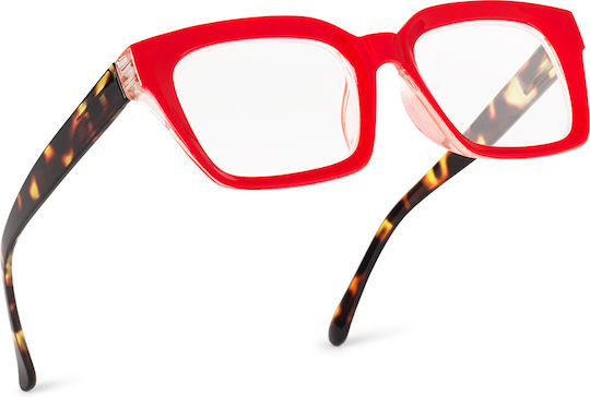 Perspectiv Perspectiv #s Red-habana Men's Reading Glasses +2.50 in Red color #S-RED-HABANA+2.50