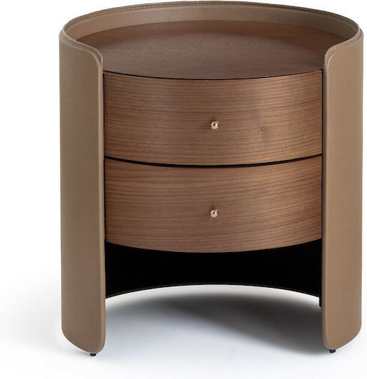 Wooden Brown Bedside Table 49x49x49cm