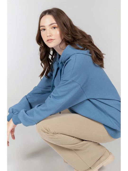 24 Colours Sweatshirt Women's Hooded Sweatshirt Blue