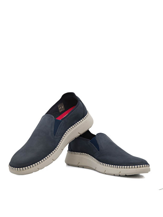 Callaghan Piele Slip-on-uri pentru bărbați Albastru