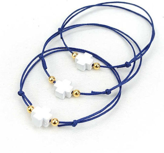 Amabile Creations Μαρτυρικό Βάπτισης Гривна Син 50бр