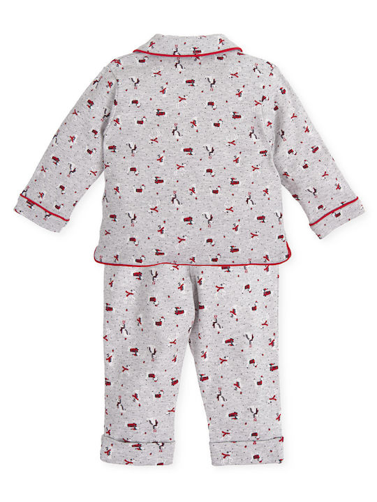 Tutto Piccolo Set Top & Bottom Kids Winter Pyjamas Gray