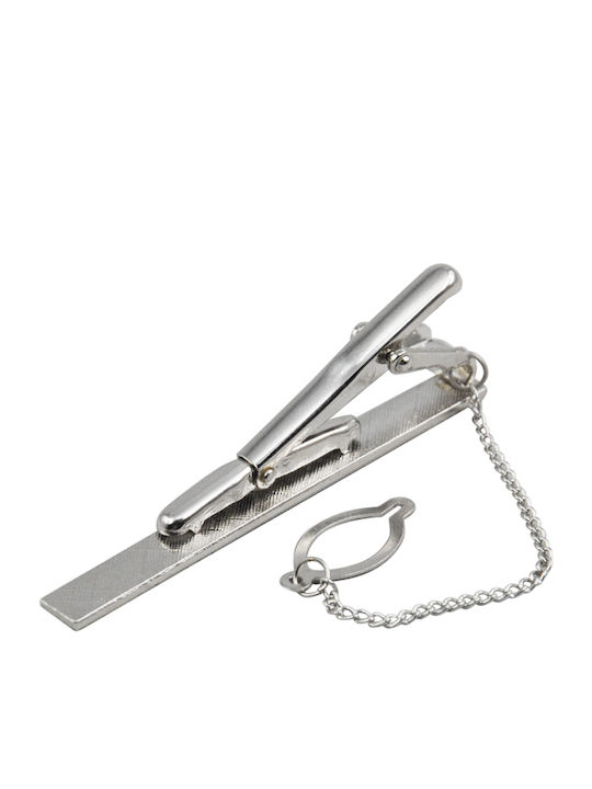 Metallic Tie Clip Silver 6x0.6cm