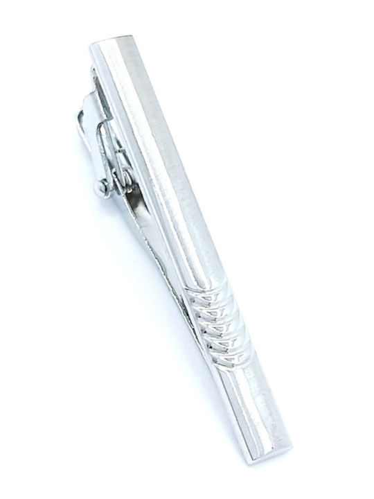 PS Silver Clip Γραβάτας από Ατσάλι Ασημί