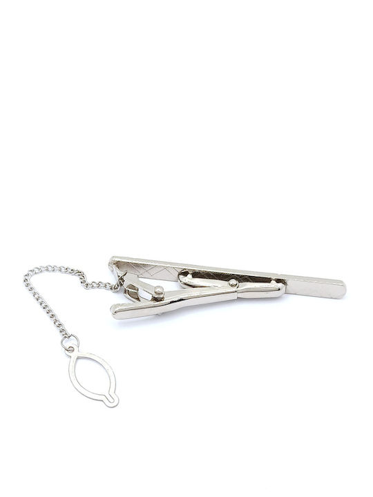 PS Silver Clip Γραβάτας από Ατσάλι Ασημί
