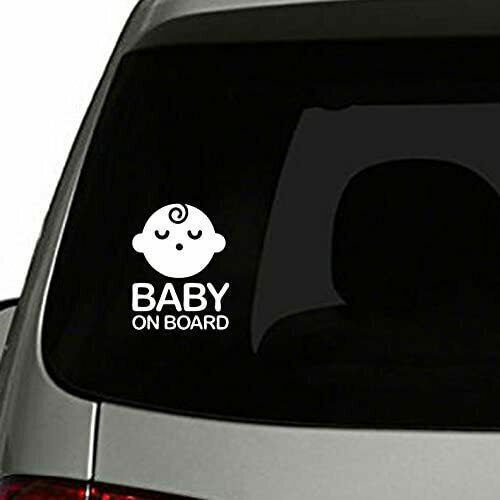 Frisky Σήμα Baby on Board με Αυτοκόλλητο Λευκό