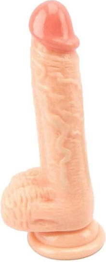 Loving Joy Ρεαλιστικό Dildo με Όρχεις και Βεντούζα Flesh 19cm