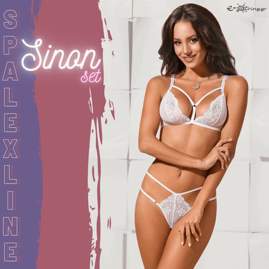 Spalex Sexy Σετ Εσωρούχων με Δαντέλα Λευκό