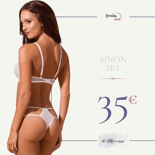 Spalex Sexy Σετ Εσωρούχων με Δαντέλα Λευκό