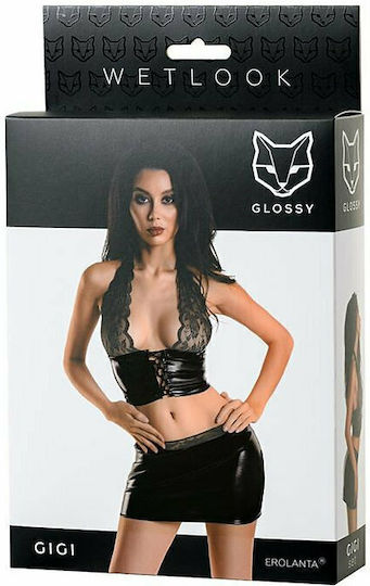 Glossy Wetlook Σετ Μαύρο