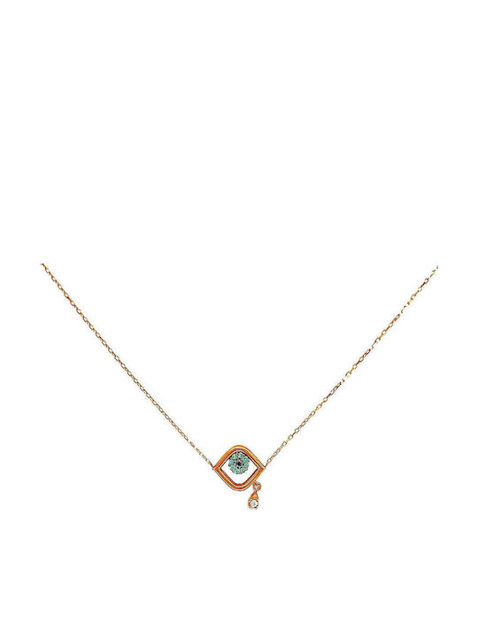 Xryseio Kinderkette mit Steinen Gold 9K Xryseio Kinderkette mit Steinen Gold 9K