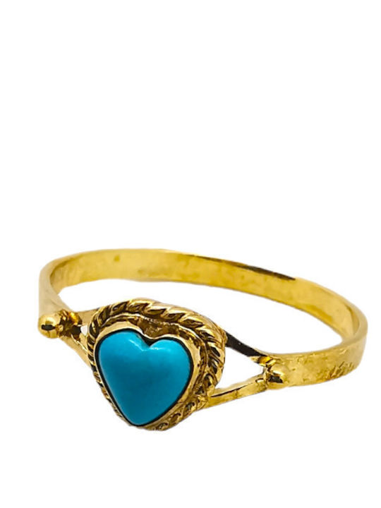 Kosmima1 Inel pentru Copii cu Design Inimă din Aur 14K KID00009 Kosmima1 Inel pentru Copii cu Design Inimă din Aur 14K KID00009