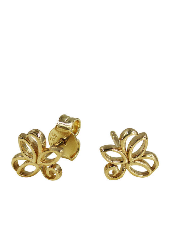 Roloi Kaliamanis Cercei Fetite Studs Flori Din Aur 14K