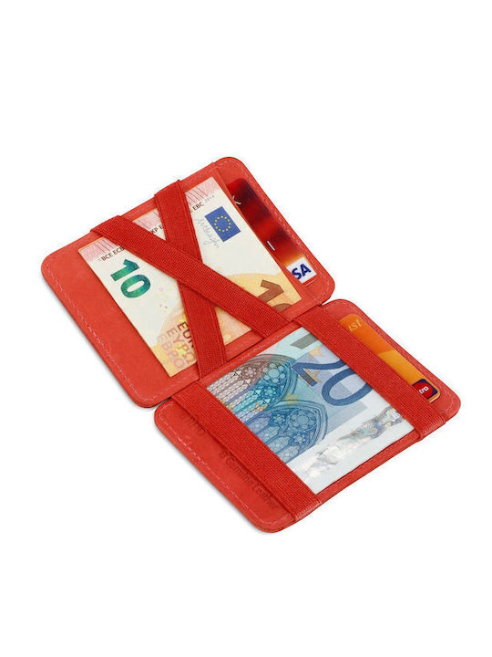 Magic Wallet Δερμάτινο Ανδρικό Πορτοφόλι Καρτών με RFID Πορτοκαλί