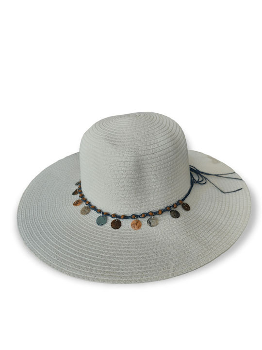 Wicker Women's Floppy Hat White