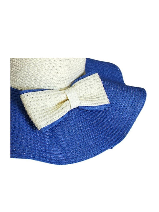 Wicker Women's Floppy Hat Blue