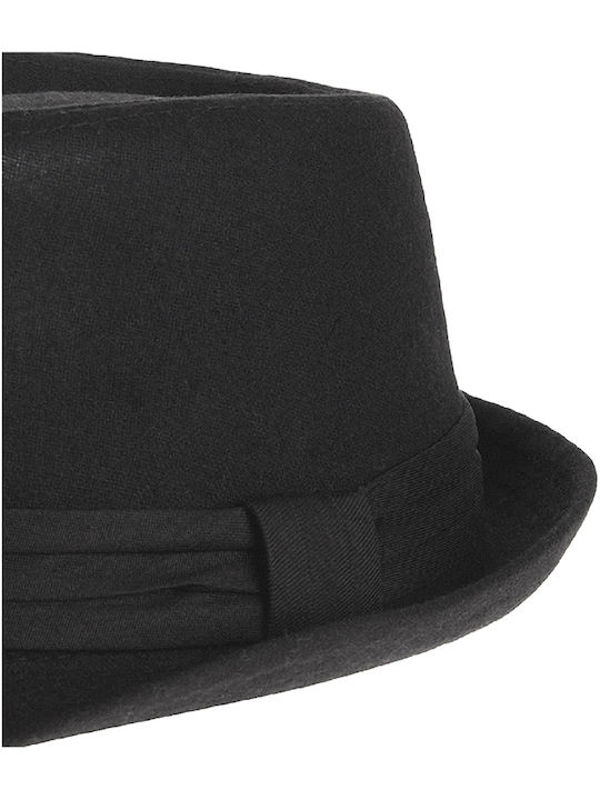 Felted Women's Fedora Hat Black