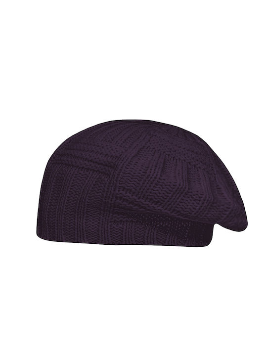 Wool Women's Beret Hat Purple