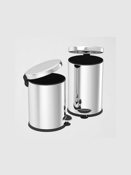 Inox Банята кошче 5лт Сребрист