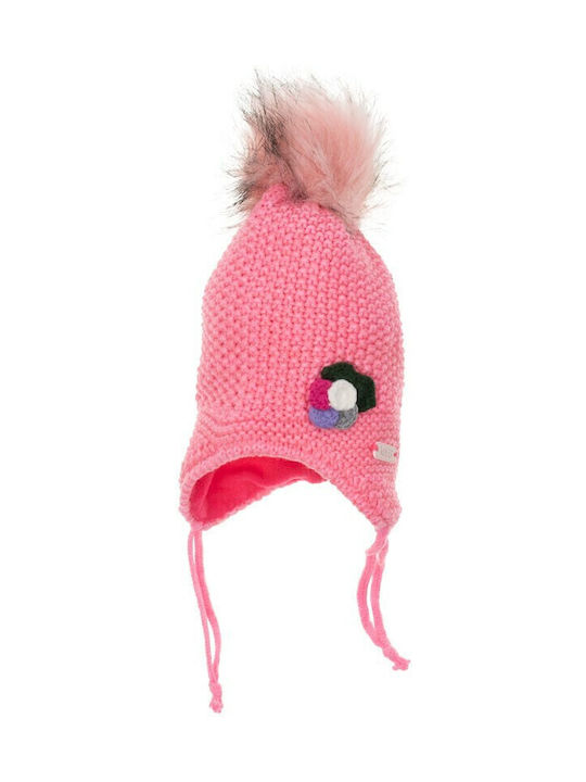 Kids Beanie Knitted Coral