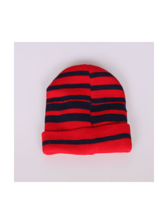 Kids Beanie Knitted Red