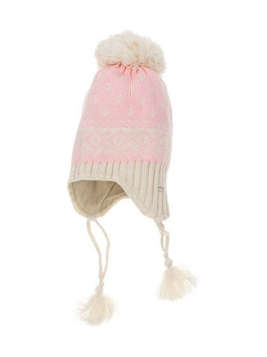 Kids Beanie Knitted Pink