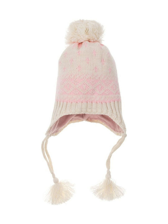 Kids Beanie Knitted Pink