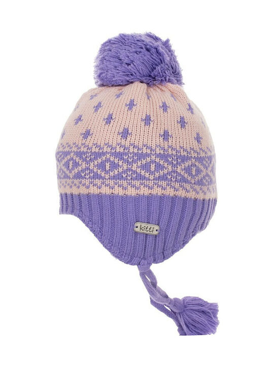 Kids Beanie Knitted Pink