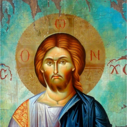IconsGR Εικόνα Ιησούς Χριστός Ξύλινη 28x52εκ.