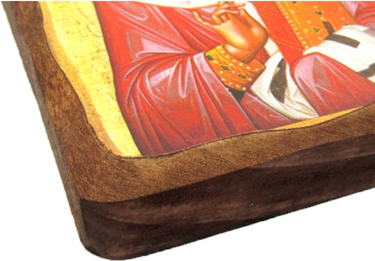 IconsGR Heiligenikone St. Nikolaus Hölzernes 11x15cm 1-3APNIK