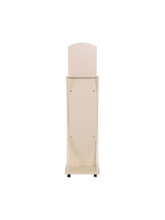 Boden- oder Standspiegel mit Beige Holz Rahmen 165x44cm