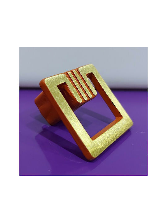 Knopf Möbelgriff aus Metallisch in Orange Farbe 11048-BRZ2 1Stück