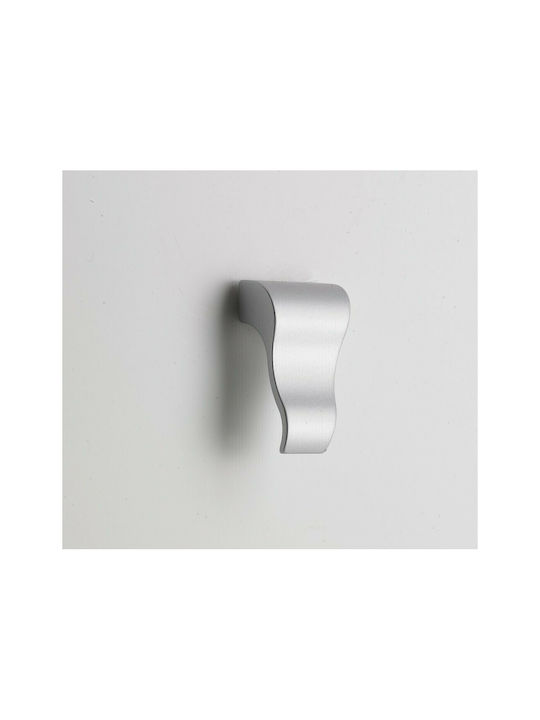 Pamar Buton Mobilier Mânere de mobilier din Metal & Zamak în Culoare Argintiu 42mm (Distanța între Centre 16mm) 0642-016-10C1 1buc